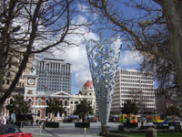 Copyright: New Zealand Tourism Guide. The Chalice in Cathedral Square, Christchurch