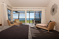 One of the bedrooms at Papamoa Beach Resort