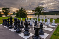 Play chess on our large chess set