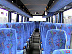 Inside a tour bus from Leopard Coachlines
