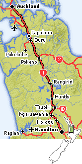 how many hours drive from auckland to rotorua