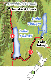 Mt Cook Village - Lake Tekapo
