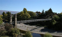 Shaky Bridge over Manuherikia River, Central Otago, New Zealand