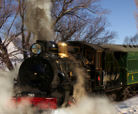 Image Source: The Kingston Flyer. The Kingston Flyer puffing its way across the plains
