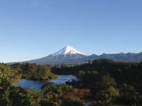 Image Source: Tourism New Zealand. View of Mount Taranaki from Lake Mangamahoe, Taranaki, New Zealand