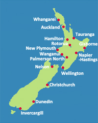 Map of New Zealand