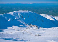 Skiing and snowboarding at Mt Hutt in New Zealand