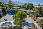Enjoying the spa pool at Alpine Pacific Motel and Holiday Park