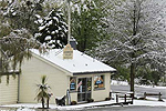 Burkes Pass Motel blanketed in snow