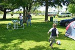Enjoying the sunshine at Carterton Holiday Park