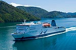 An Interislander Ferry in the Marlborough Sounds