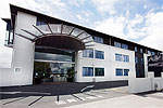 The entrance to the Jet Park Hotel in Rotorua