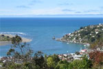 Looking over Pegasus Bay in Christchurch