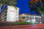 The entrance to Rydges Rotorua Hotel