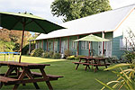 Outside the Tokaanu Lodge Motel