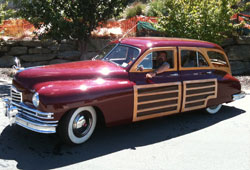 A 1948 Packard Woody (Station Sedan) at the Queenstown Auto Extravaganza, New Zealand
