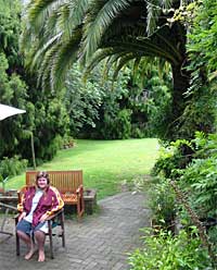The garden at Tranquility Homestay's Wellington accommodation
