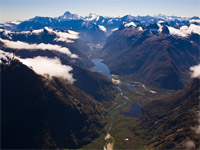 A view of Milford Sound from the skies