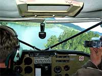 The cockpit of Taupo's Floatplane