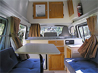 Campa South Rentals Standard Campervan Interior