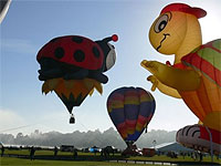 Copyright: New Zealand Tourism Guide. Balloons over Waikato, New Zealand