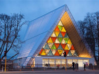 Copyright: New Zealand Tourism Guide. Christchurch's Cardboard Cathedral, New Zealand