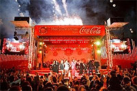 Copyright: New Zealand Tourism Guide. Coca-Cola Christmas in the Park, New Zealand