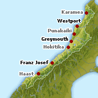 Machtig zoals dat De waarheid vertellen West Coast New Zealand Regional Information, Travel Information in West  Coast NZ