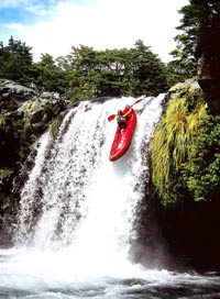 Canoeing, Tawhai Falls, New Zealand