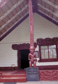 Image Source: Tourism New Zealand. Māori carving at Waitangi Marae in Waitangi, Northland, New Zealand