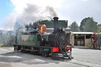 Steam train at Shantytown on the West Coast, New Zealand
