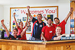 The crew at Pacific Coast Lodge & Backpackers in Mount Maunganui